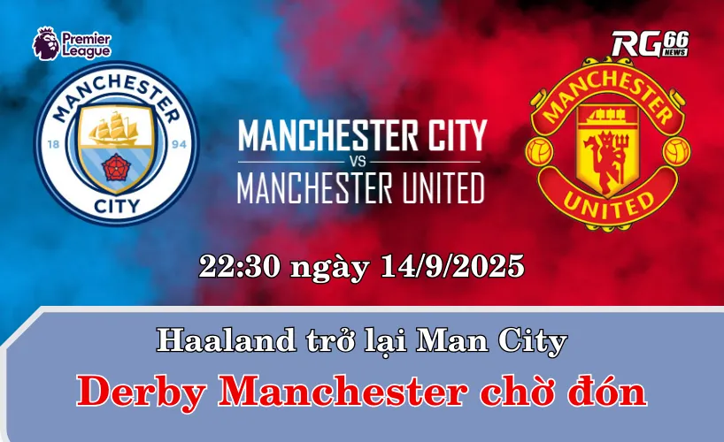 Haaland trở lại Man City: Derby Manchester chờ đón