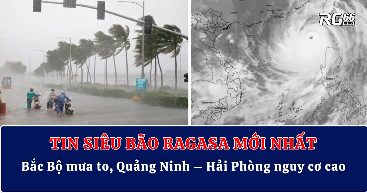 Tin siêu bão Ragasa mới nhất: Bắc Bộ mưa to, Quảng Ninh – Hải Phòng nguy cơ cao