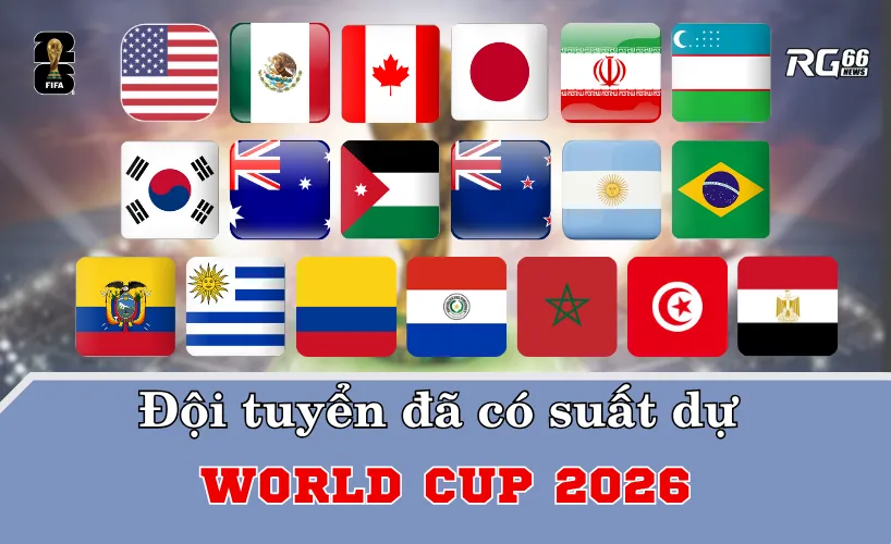 19 đội tuyển chính thức giành vé dự World Cup 2026