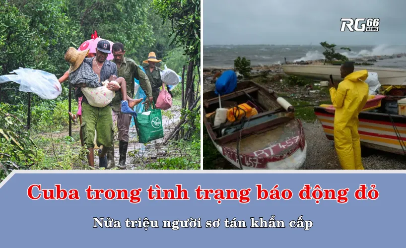 Cuba trong tình trạng báo động đỏ: Nửa triệu người sơ tán khẩn cấp
