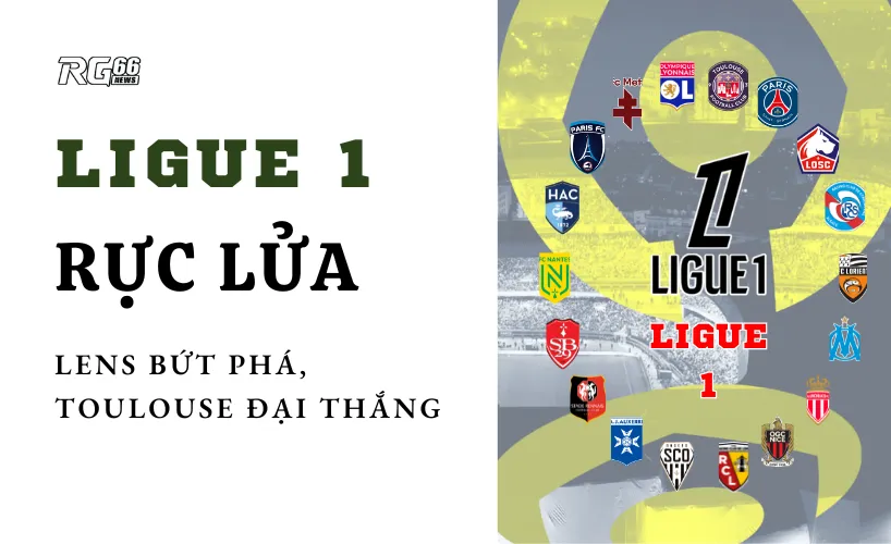 Ligue 1 rực lửa – Lens bứt phá, Toulouse đại thắng