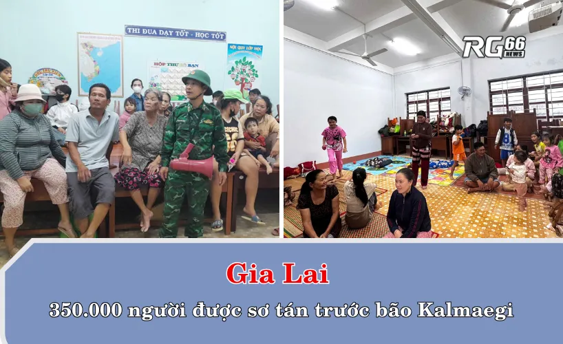 350.000 người ở Gia Lai được sơ tán trước bão Kalmaegi