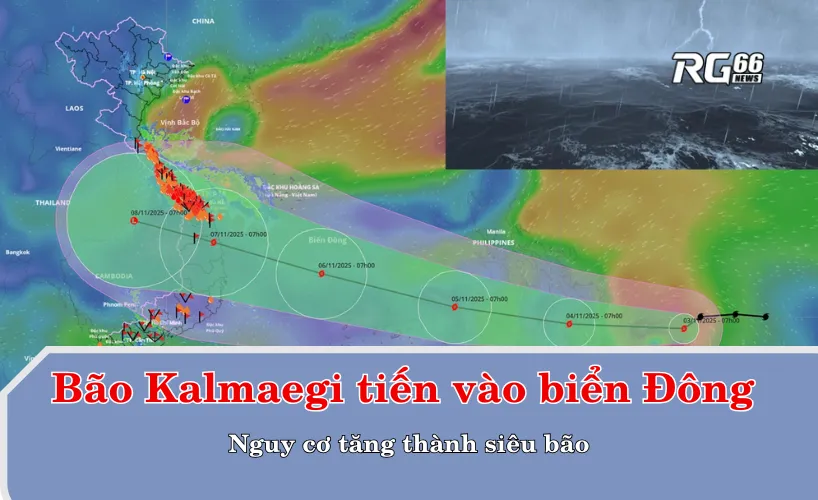 Bão Kalmaegi tiến vào biển Đông – Nguy cơ tăng thành siêu bão