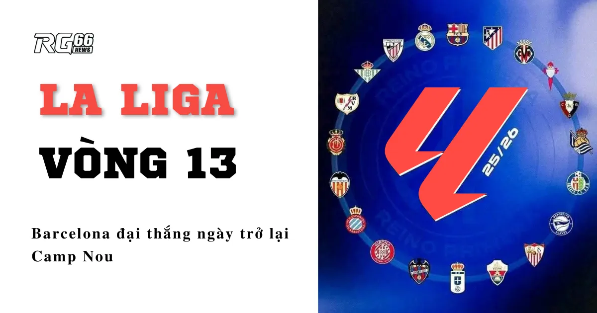 La Liga vòng 13 – Barcelona đại thắng ngày trở lại Camp Nou
