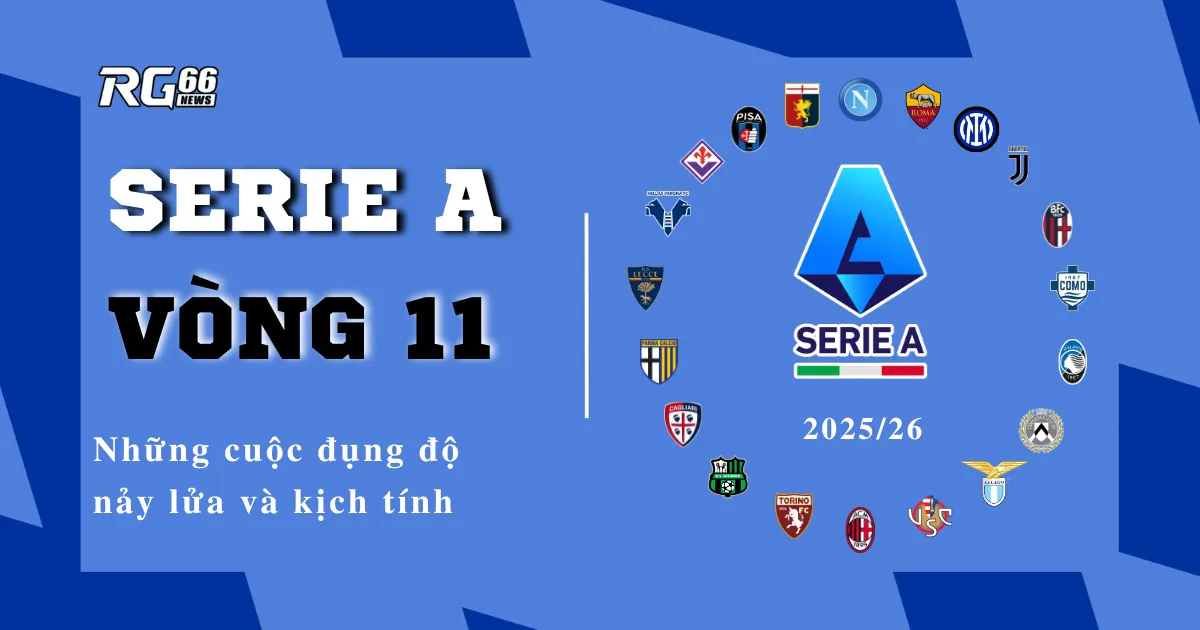 Serie A vòng 11 – Những cuộc đụng độ nảy lửa và kịch tính