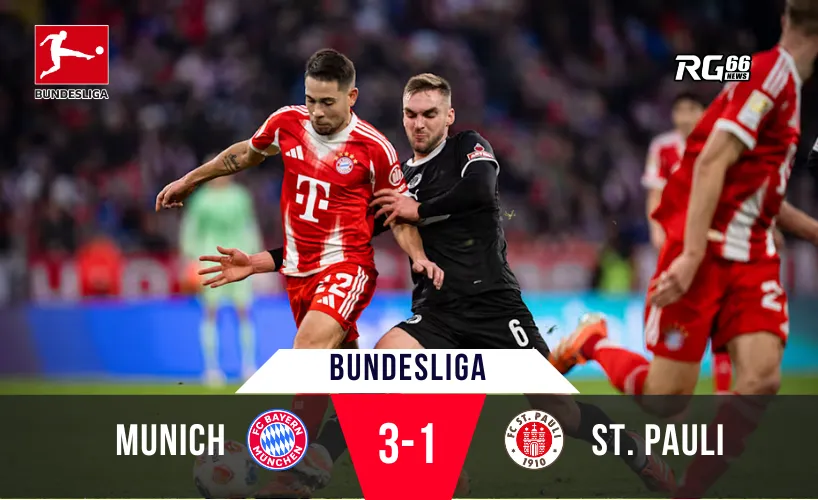 Bayern Munich thắng St. Pauli ở phút bù giờ – kỷ lục 44 vòng đứng đầu không thể đẹp hơn