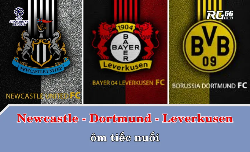Newcastle, Dortmund và Leverkusen ôm tiếc nuối