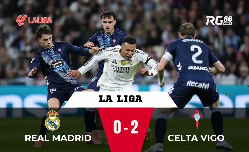 Real Madrid thua sốc Celta Vigo – thảm họa Bernabéu với 9 người