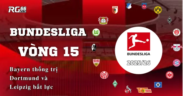 Bundesliga hỗn loạn– Bayern thống trị, Dortmund và Leipzig bất lực Bundesliga hỗn loạn– Bayern thống trị, Dortmund và Leipzig bất lực