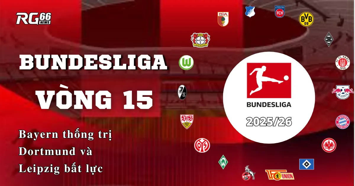 Bundesliga hỗn loạn– Bayern thống trị, Dortmund và Leipzig bất lực