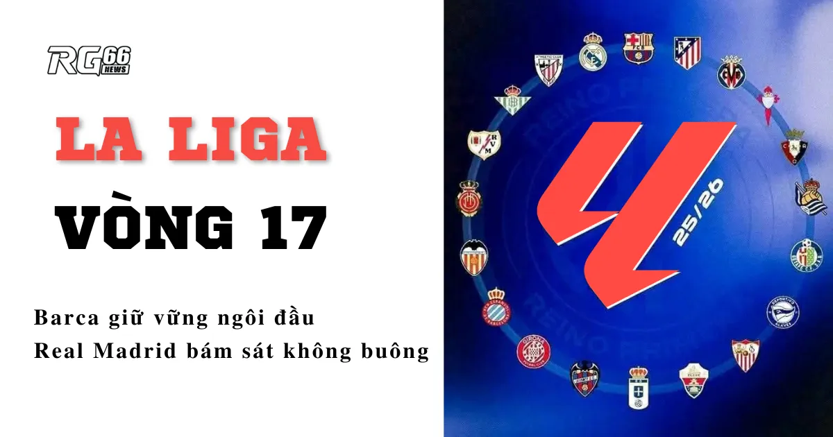 La Liga rực cháy – Barca giữ vững ngôi đầu, Real Madrid bám sát không buông
