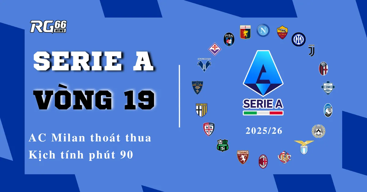 Serie A nghẹt thở – AC Milan thoát thua, kịch tính phút 90
