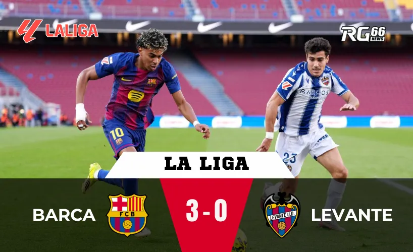 Barcelona thắng Levante và trở lại ngôi đầu La Liga
