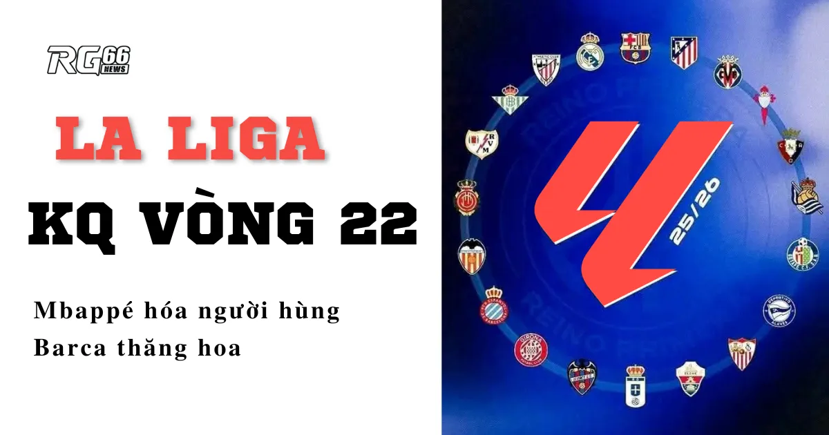 Kết quả La Liga vòng 22 – Mbappé hóa người hùng, Barca thăng hoa