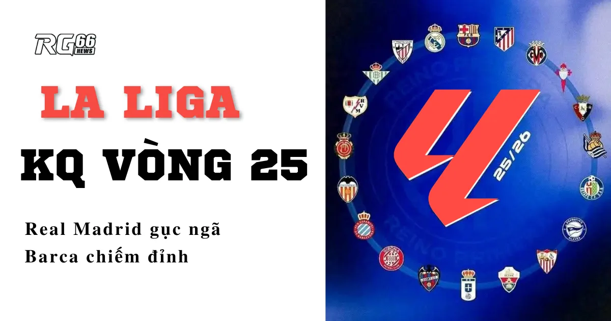 Kết quả La Liga vòng 25 – Real Madrid gục ngã, Barca chiếm đỉnh