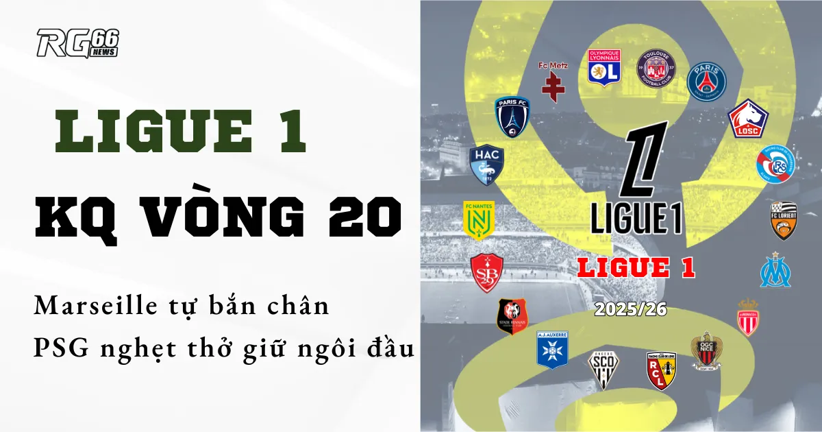Kết quả Ligue 1 vòng 20 – Marseille tự bắn chân, PSG nghẹt thở giữ ngôi đầu