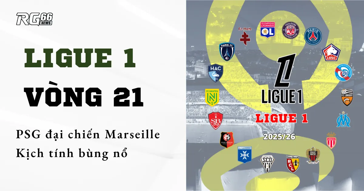 Ligue 1 vòng 21 – PSG đại chiến Marseille, kịch tính bùng nổ