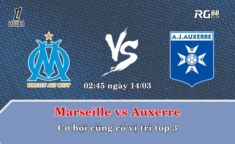 Marseille vs Auxerre – Cơ hội củng cố vị trí top 3