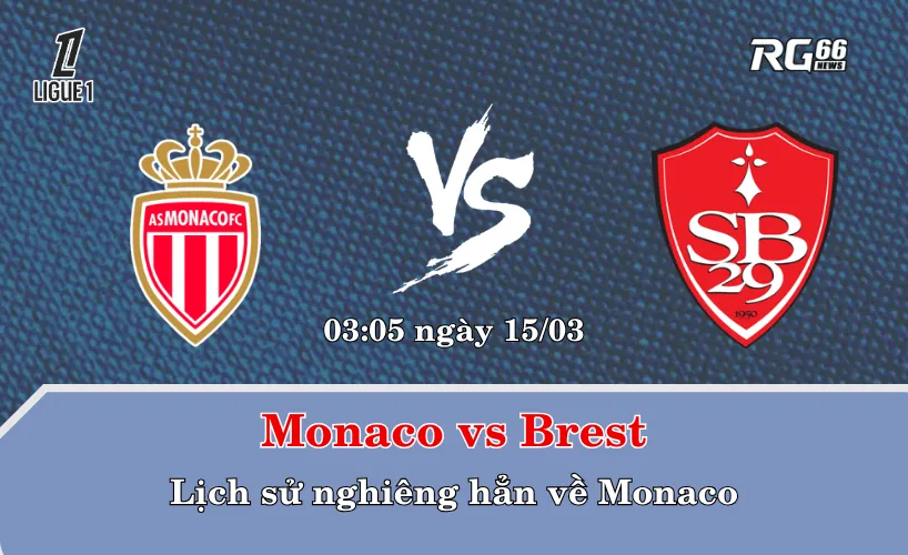 Monaco vs Brest – Lịch sử nghiêng hẳn về Monaco
