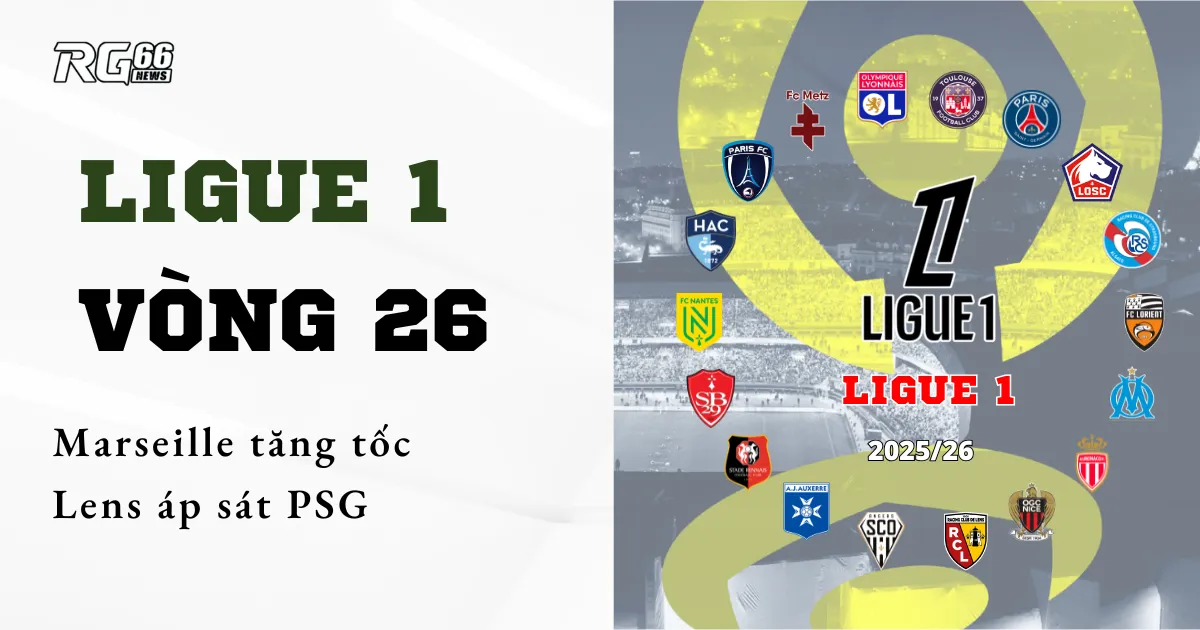 Ligue 1 vòng 26 – Marseille tăng tốc, Lens áp sát PSG